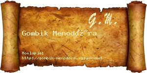 Gombik Menodóra névjegykártya